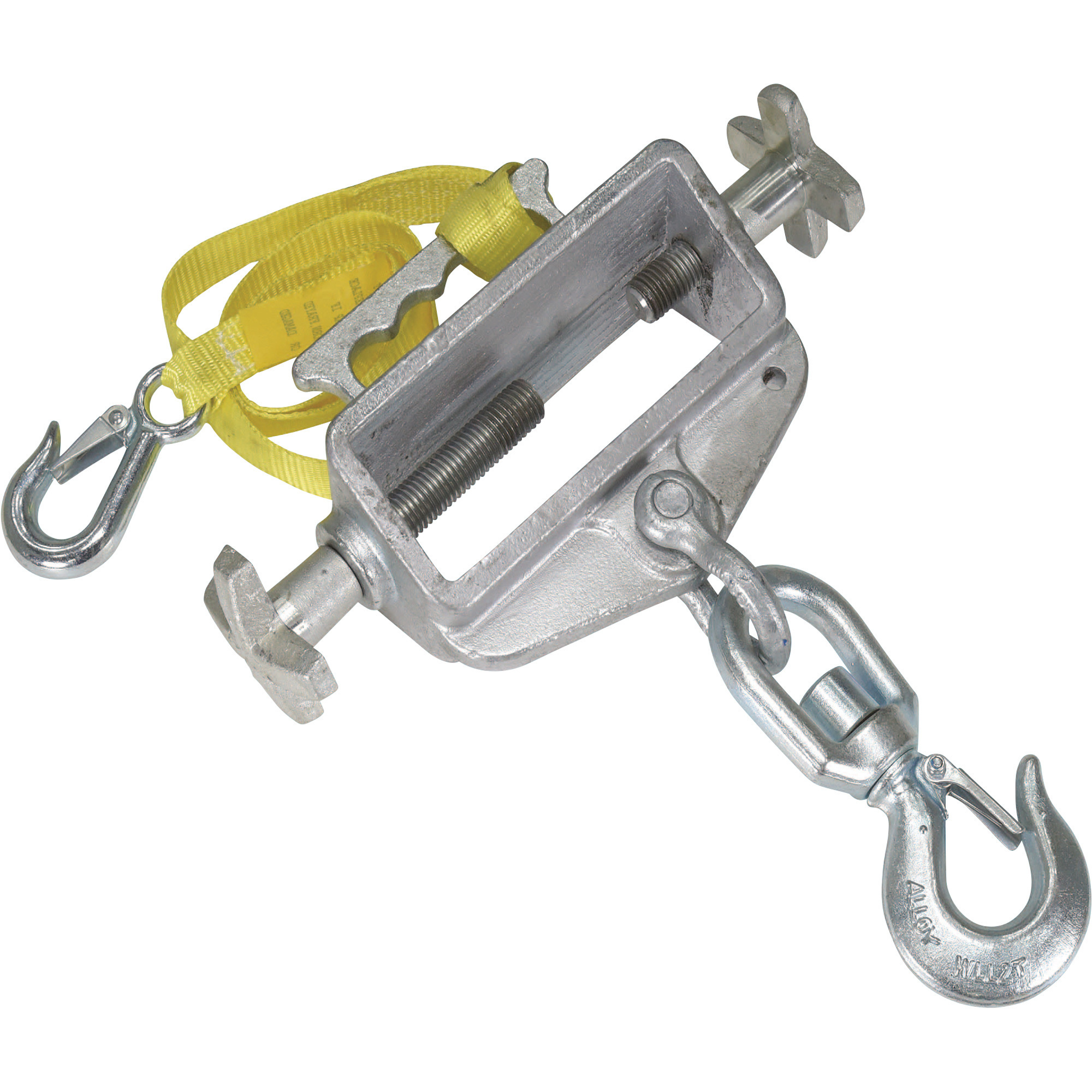 Vestil Hoisting Hook - 4,000-Lb. Capacity, Swivel Hook with Latch, Zinc Plated, Model# S-FORK-4/6-SL